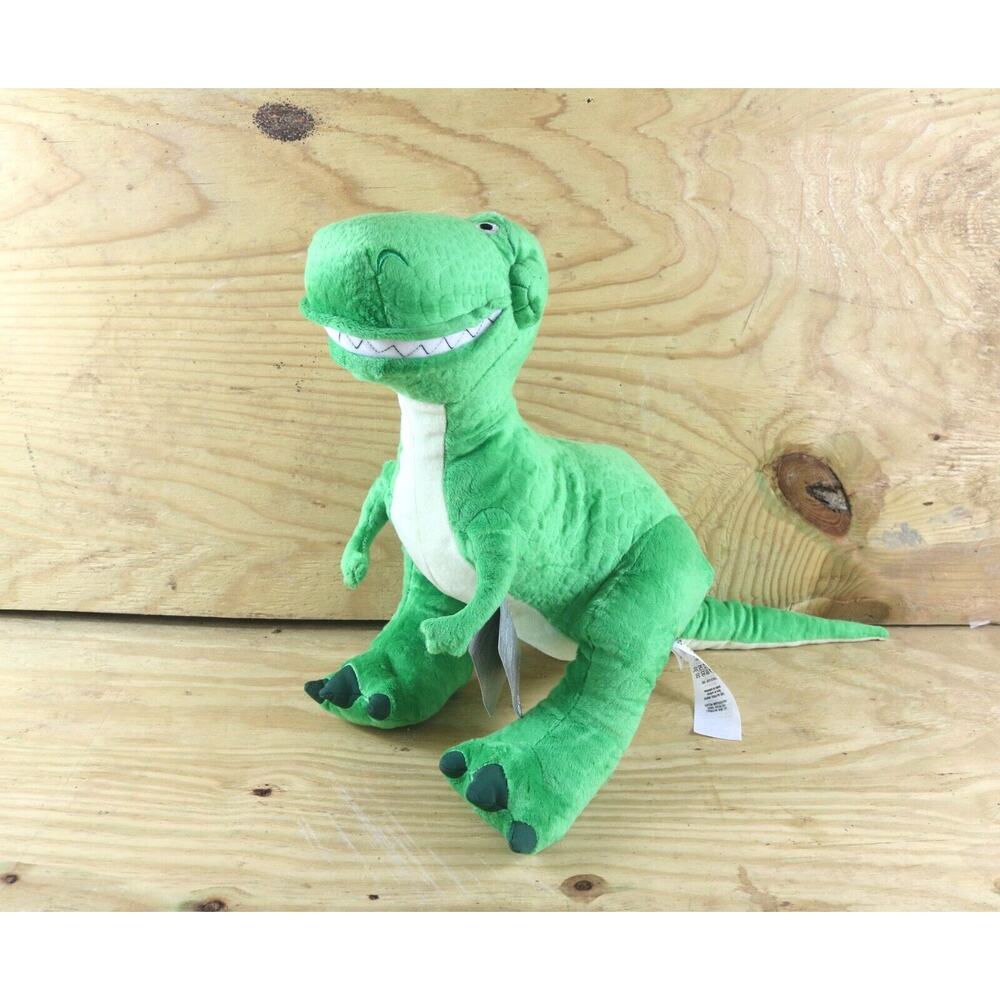 New Disney Plush Pixar Toy Story Dinosaur Rex Green  13.5" Stuffed Animal